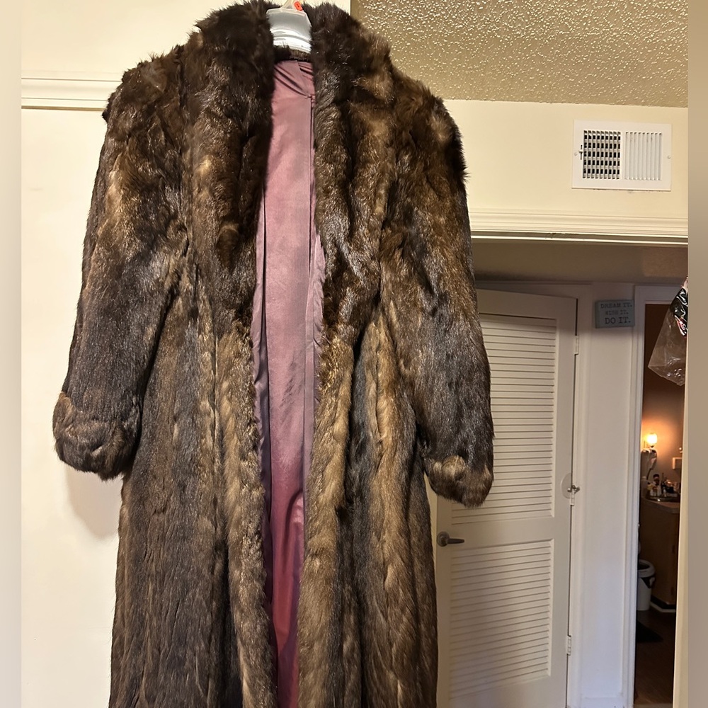 Real opossum FUR  coat XXL.